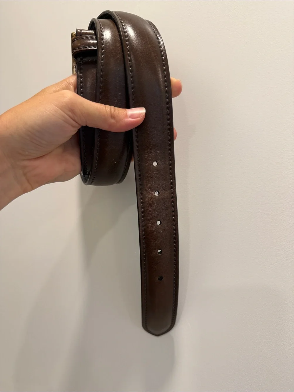 Barrett Men’s Brown Leather Dress Belt